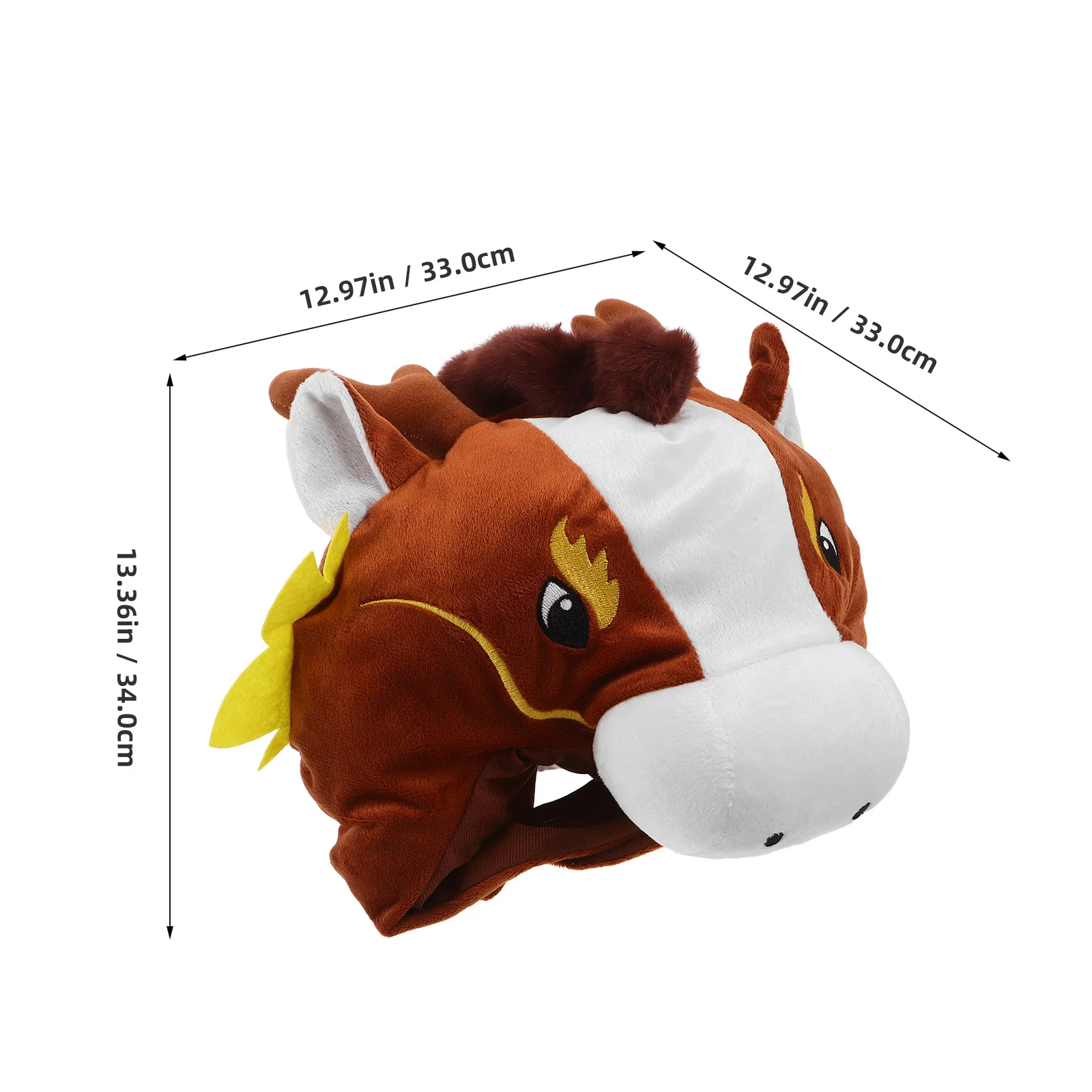 Paardengezicht Hoed voor Cosplay Fotografie Dierenthema Feestmasker Rollenspel Leuk accessoire voor kinderen en volwassenen