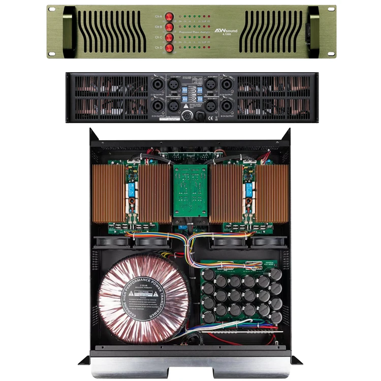 Sound equipment amplifiers 1600w Class H Power Amplifier 4 Channels 3200 Watts Circuit amplifier