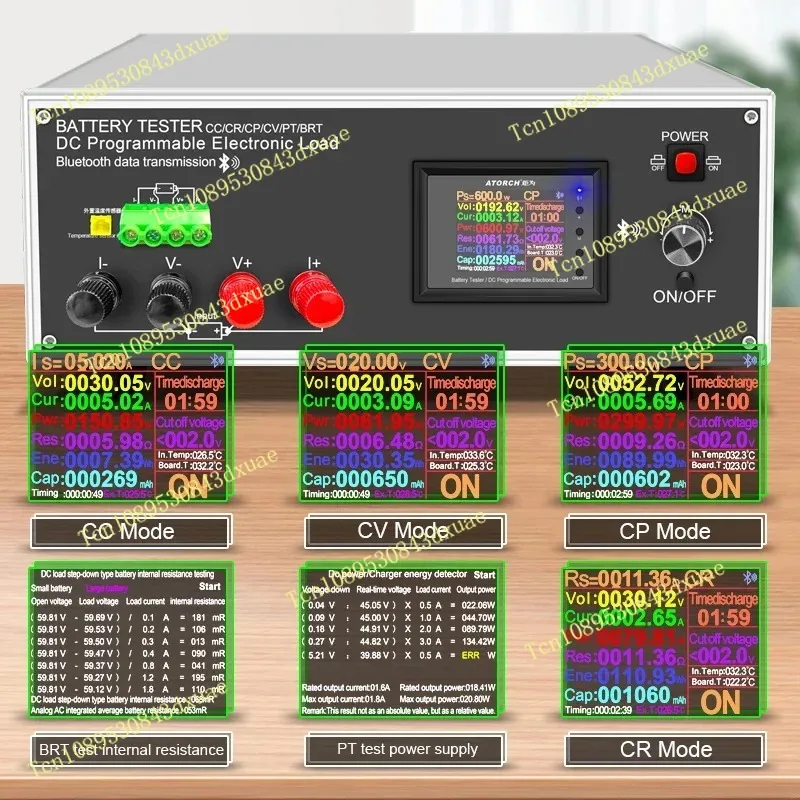 DLB-600W 200V 40A 18650 Lithium Battery Capacity Monitor Electronic Load Power Tester Discharge Meter Car Check Tools