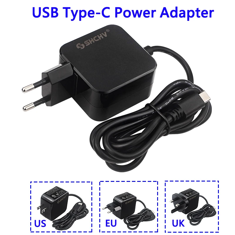 Power Supply PD 27W 5.1V 5A USB Type-C Power Adapter EU US UK Plug for Raspberry Pi 5 RPI 5