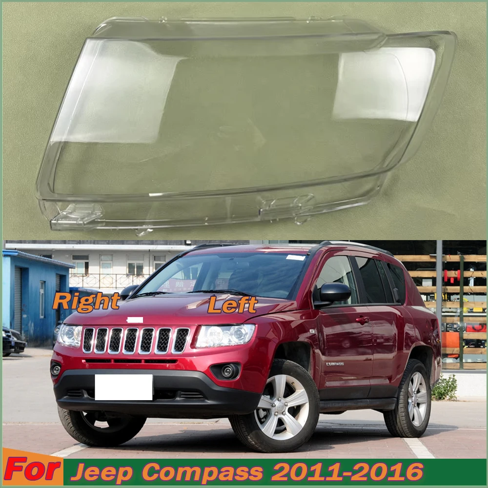 

For Jeep Compass 2011-2016 Car Front Headlight Lens Cover Auto Shell Headlamp Lampshade glass Lampcover Head lamp light cover