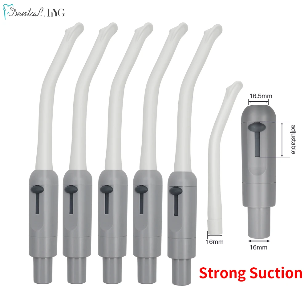 5set Dental Autoclavable Strong Suction Tips Weak Suction Tips Dental Duckbill Evacuation Tips Aspirator Saliva Tube