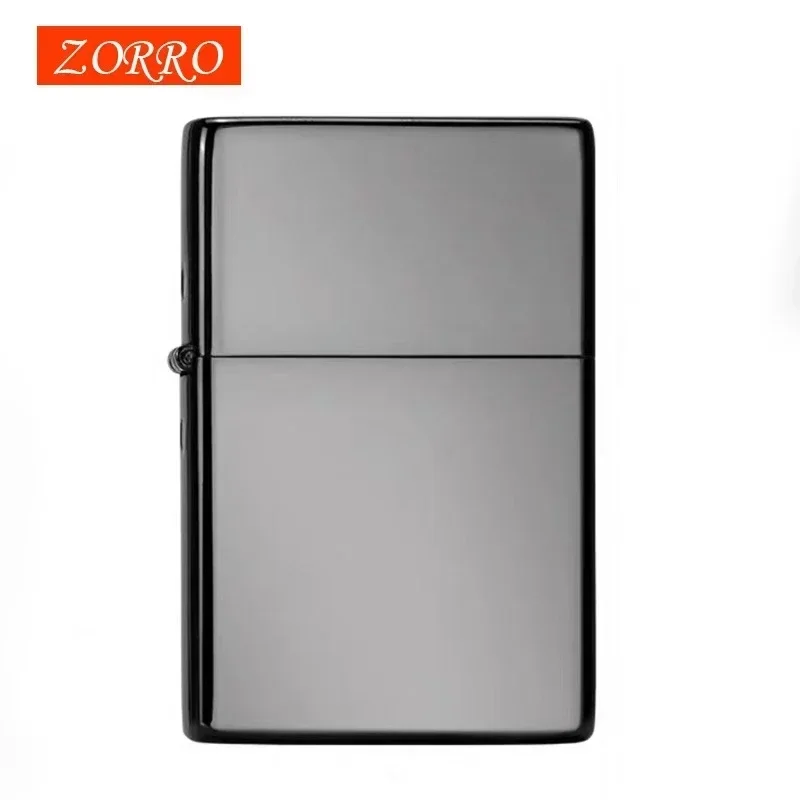 ZORRO ZC9 ultradunne brander, retro messing creatieve ouderwetse slijpsteen winddichte aansteker