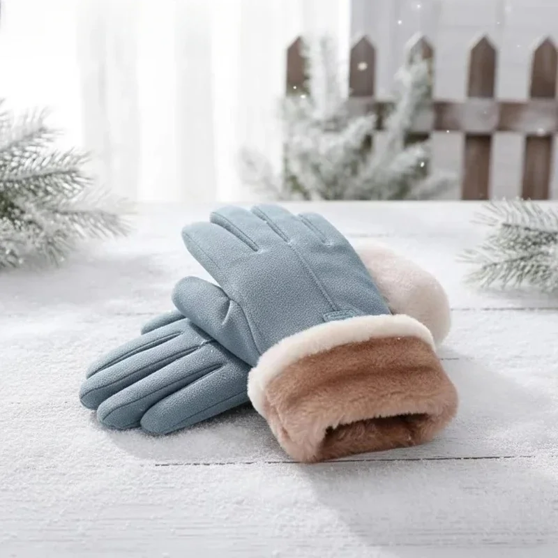 1/3pairs Winter Warm Gloves Touchscreen Fleece Lining Texting Windproof Gloves Soft Mittens for Women Cold Weather Hiking