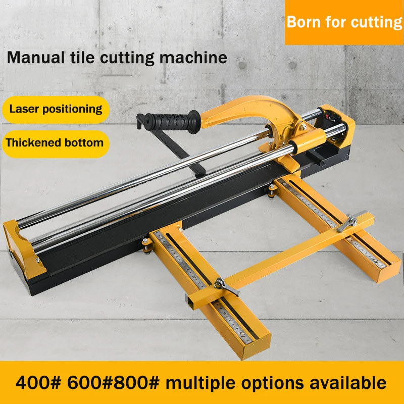 Manual Tile Cutting Machine Laser Positioning Double Pole Tool 400#/600#/800#Home Portable Dustless Stone Floor Tile Push Knife