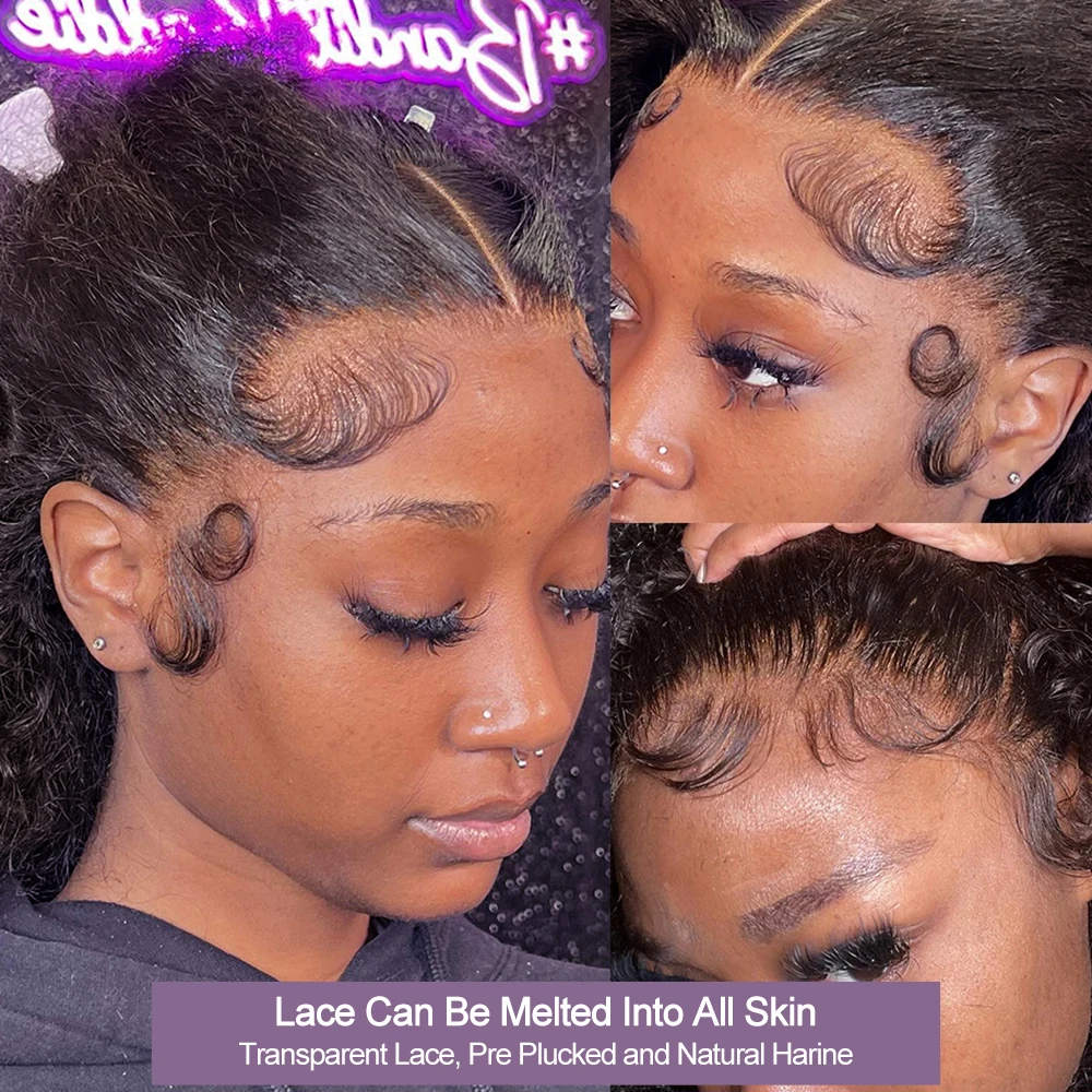 30 40 Inches Bouncy Curly Lace Front Wigs 13X4 13X6 250 Density Peruvian Human Hair Wigs Brazilian Deep Wave - view 6