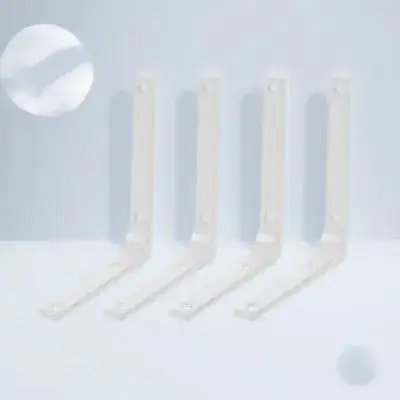 

Heavy Duty Wall Shelf Support 4 Pcs Stainless Steel L Brackets for Floating Shelves Wall-mounted Holder Fixing Mounting Kit