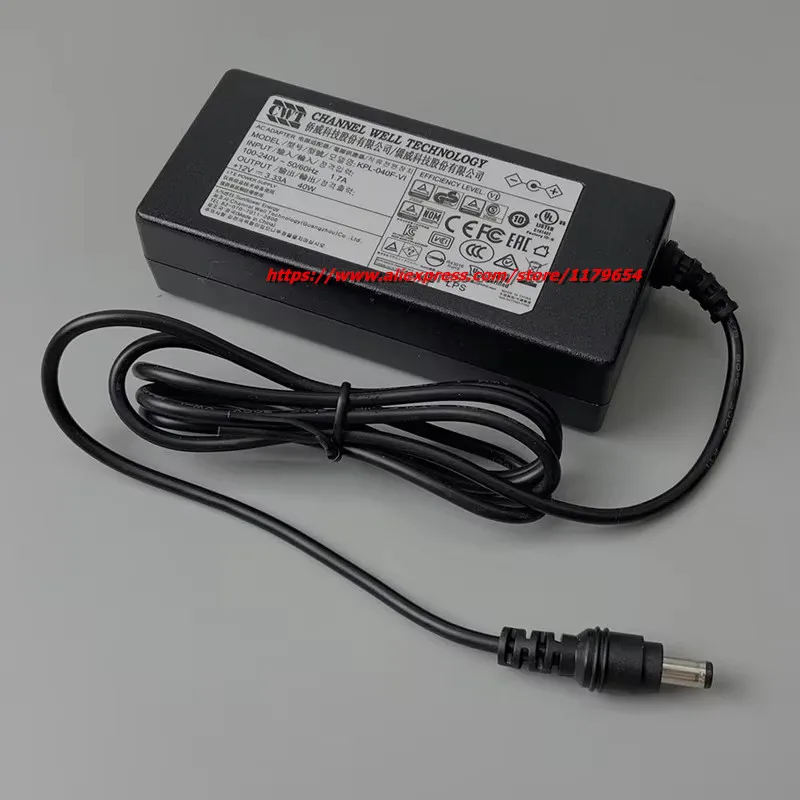Genuine CWT KPL-040F-VI 12V 3.33A 40W 5.5x2.1mm AC Power Adapter For HIKVISION Video Recorder Power Supply Charger ISO KPA-040F