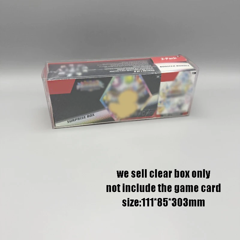 Transparent PET storage box for PTCG SV8.5 Prismatic Evolutions Booster Bundle + Surprise Box Bundle Box display box