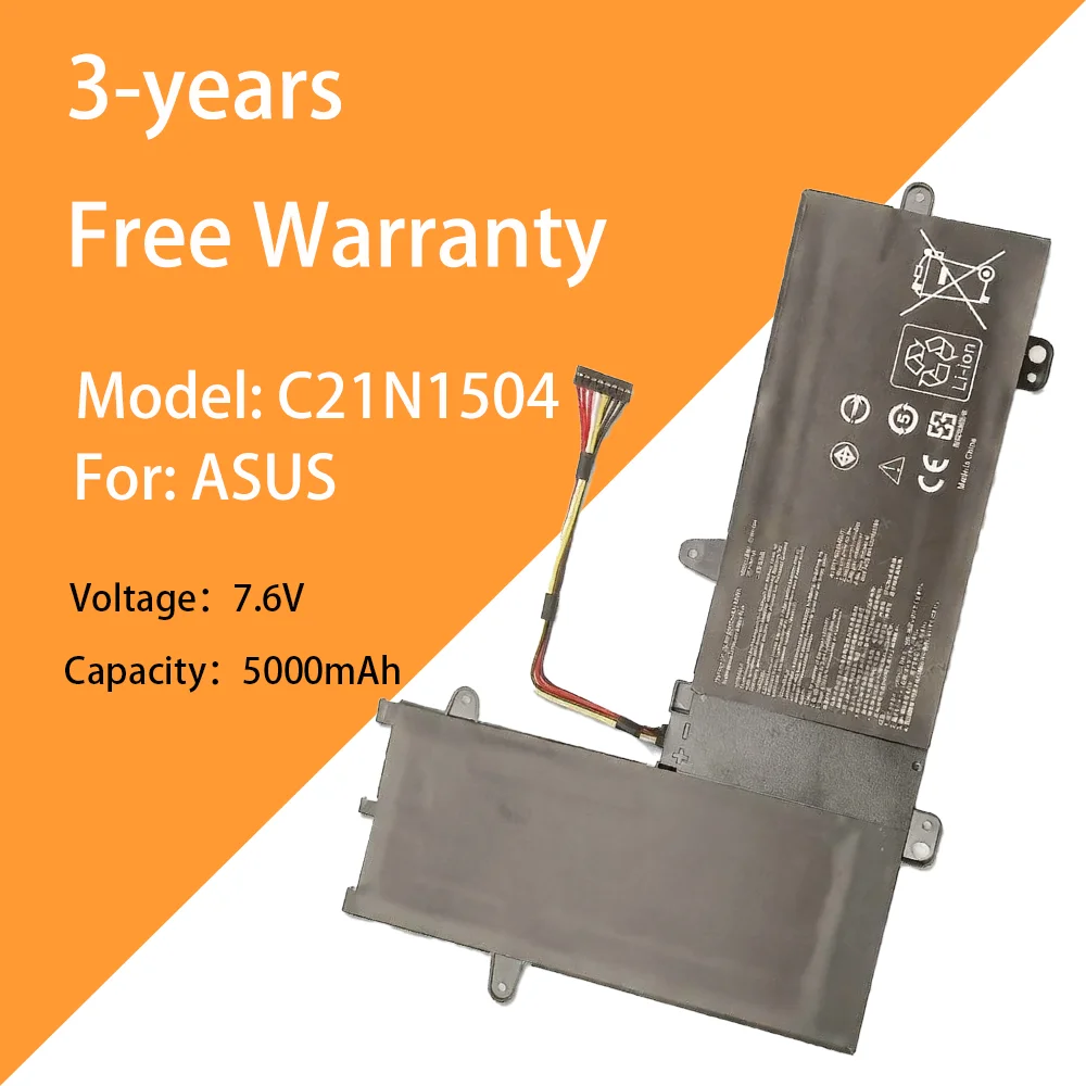 

Новый аккумулятор для ноутбука 7,6 В 5000 мАч C21N1504 для ASUS ASUS E205SA TP200S TP200SA