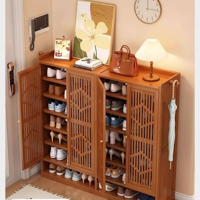 خزانة خذاء على الطراز الشمالي الأصفر تصميم حديث للشقق خزائن أحذية لغرفة المعيشة أثاث منزلي ضيق Szafka Na Buty #5