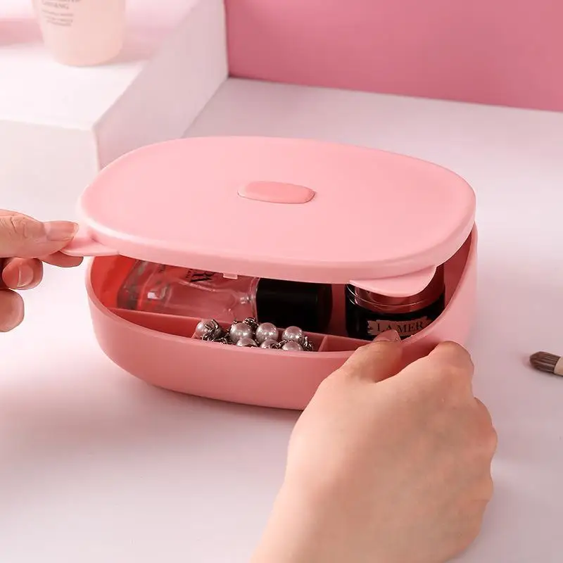 女の子用収納ボックス付きミラー,折りたたみ式,防風,学生,寮,机,自宅,小さなメイクアップ