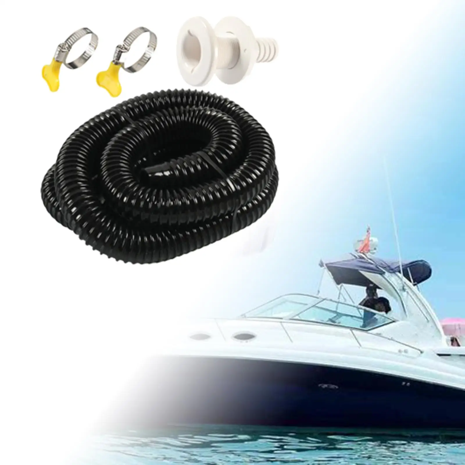 Czarny pompa zęzowa wąż 1-1/8 cala Dia zestaw hydrauliczny Marine 6 stóp wąż trwały