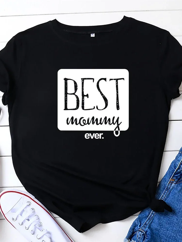 

BEST Mommy Ever Letter Print Women T Shirt Short Sleeve O Neck Loose Women Tshirt Ladies Tee Shirt Tops Camisetas Mujer