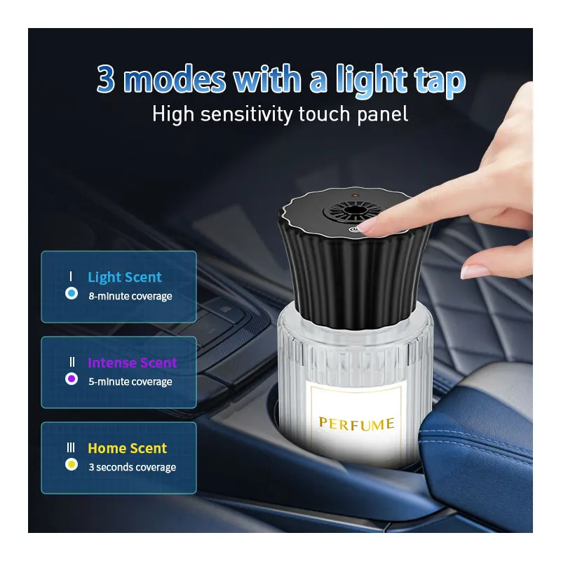 Smart Car Aromatherapy Diffuser AI Sensing Auto Start Stop Spray Home Car Use Timer Air Freshener Starry Night Light Home Hotel