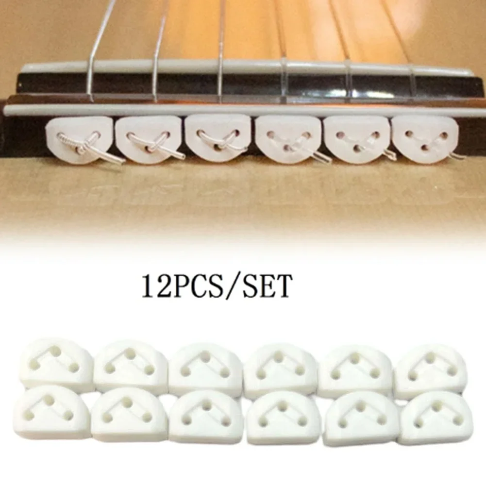 12PCS Composite String Retainers For Classical For Guitar And Ukulele Designed To Maintain String Stability And Enhance Sound