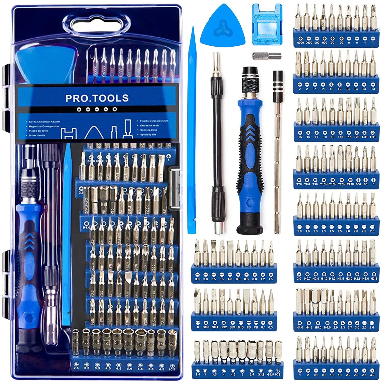 124 in 1 Precision Screwdriver Set Slotted Torx Triangle Magnetic Screw Driver Bits Multifunctional Repair Hand Tools