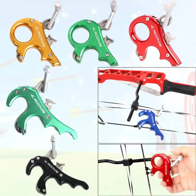 

3 / 4 Finger Compound Bow Release Aid Archery Caliper Release Aid Thumb Handle caliper Dispenser