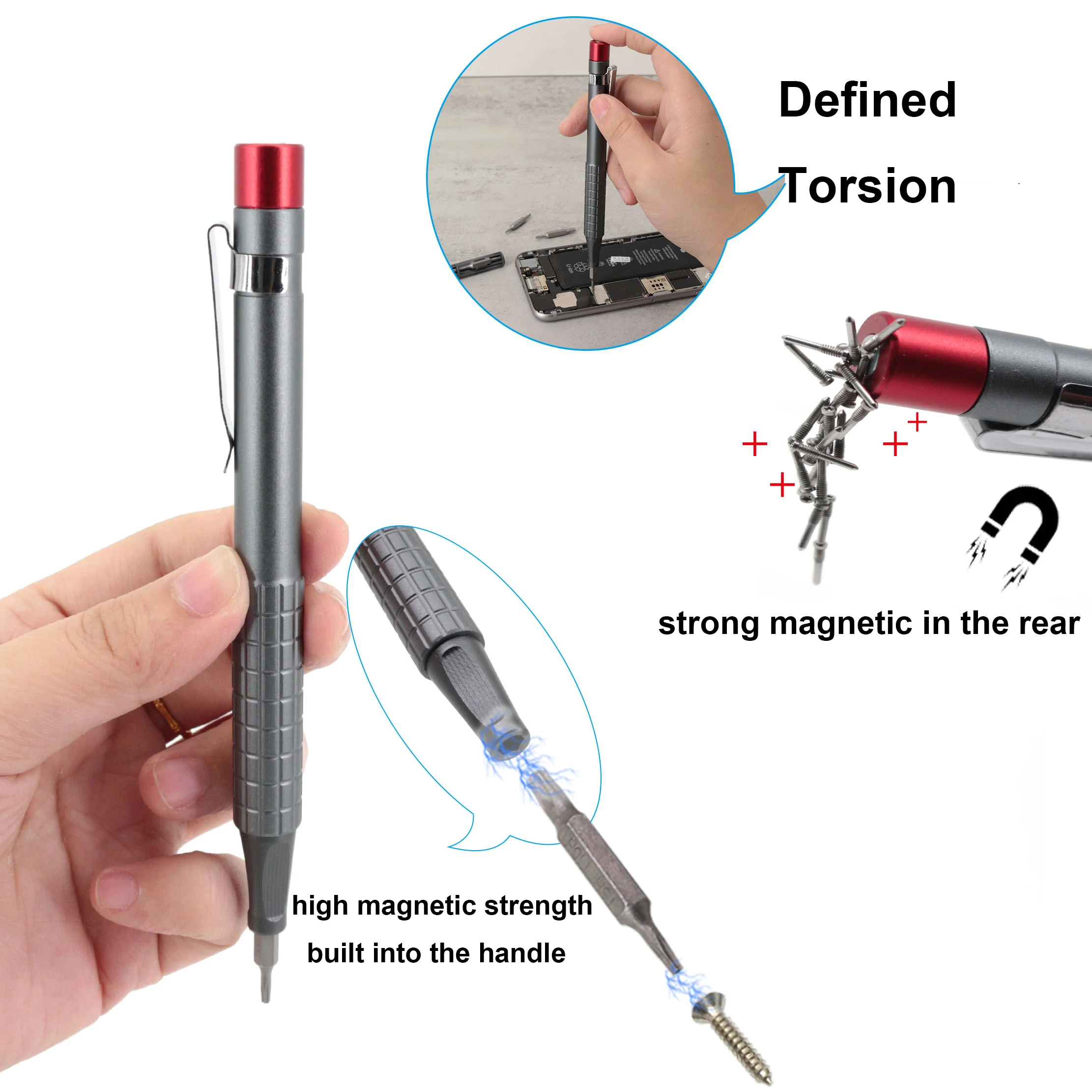 LEADLOONG 12 IN 1 Pen-type Torque Screwdriver Set High Precision Preset Torque Screwdriver Economical Repair Hand Tools