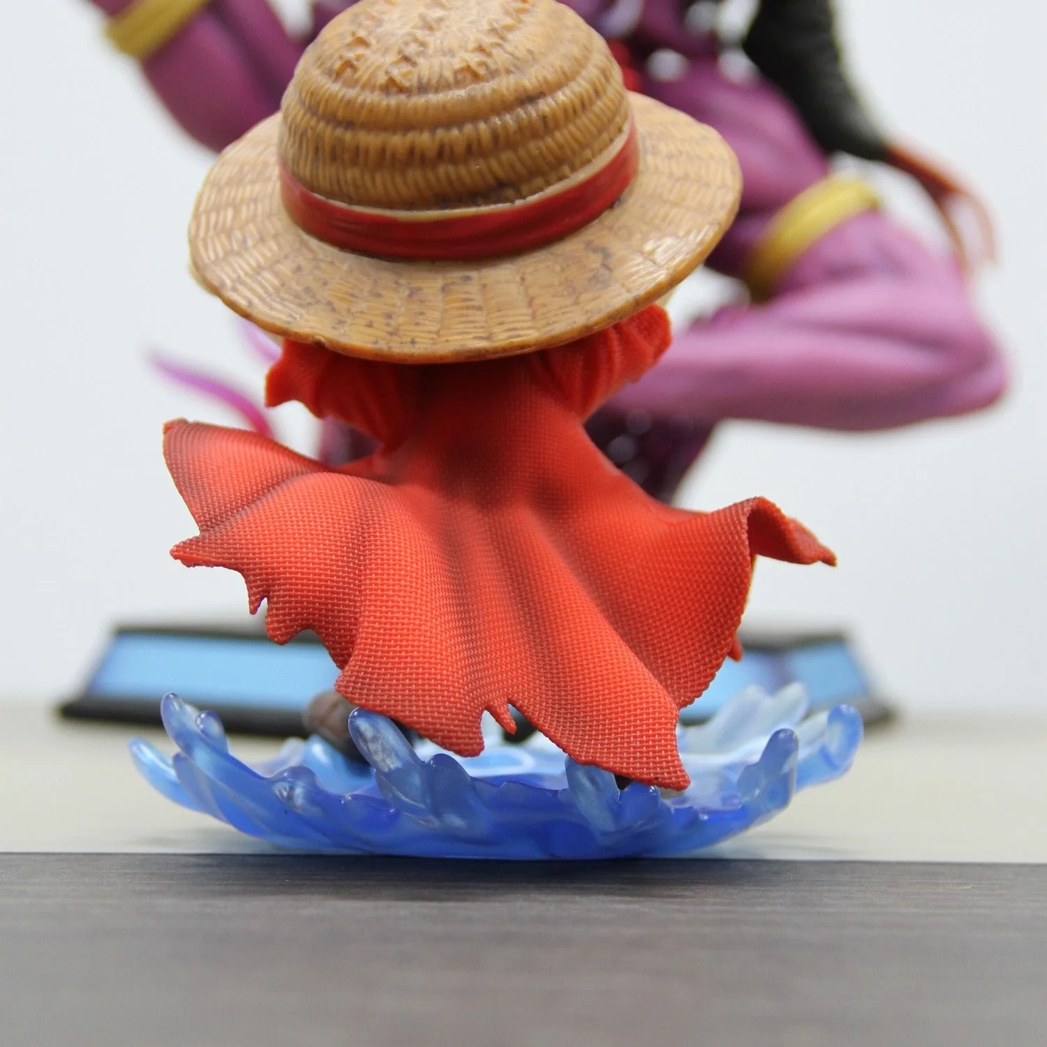 Anime One Piece Q Version rufy Walking in The Water ride Figure Cute Figurine Model Car Ornaments Doll Statue Kids Toy Gifts