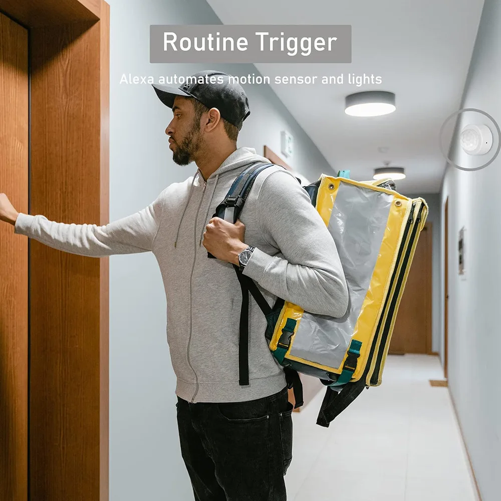 เซ็นเซอร์ตรวจจับการมีอยู่ของมนุษย์ Zigbee PIR – เครื่องตรวจจับการเคลื่อนไหวอัจฉริยะพร้อมระบบ Home Assistant และรองรับ Alexa Echo เพื่อความปลอดภัยในบ้านอัตโนมัติ