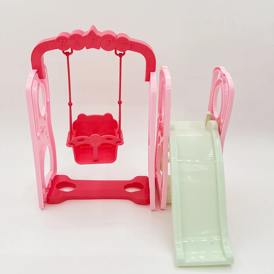 Park Schommel Voor 5.5 ''Prinses Pop Speelhuis Speelgoed Glijbaan En Schommel Thema Ideaal Cadeau Voor Kinderen Pop Accessoires, Moet Monteren