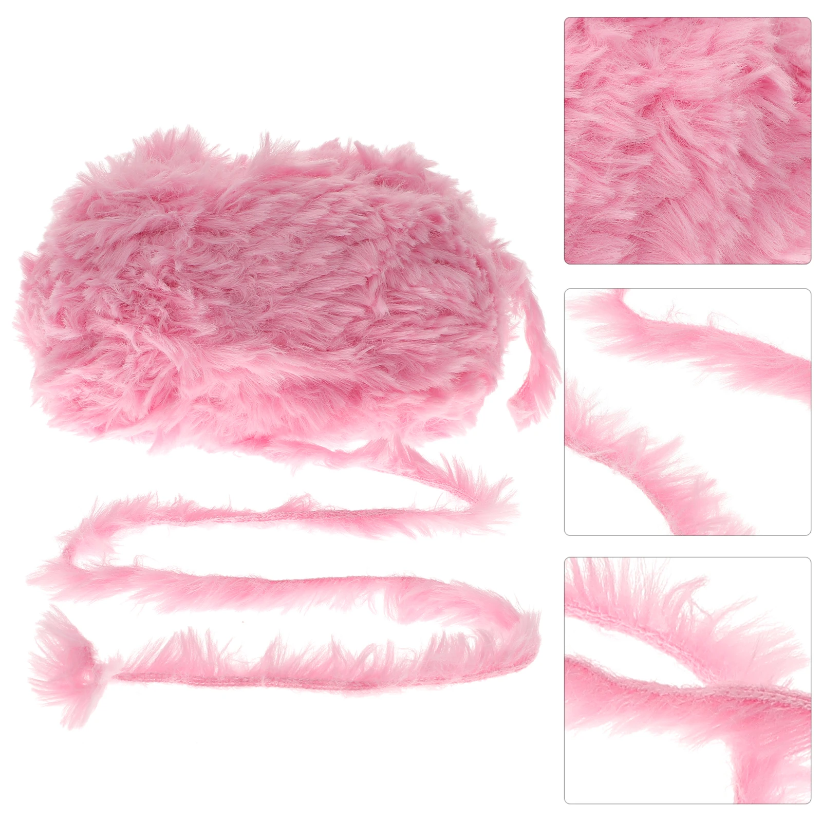 

2 PCS Imitation Mink Wool Yarn Bulky Weight Chunky Knitting Faux to Weave