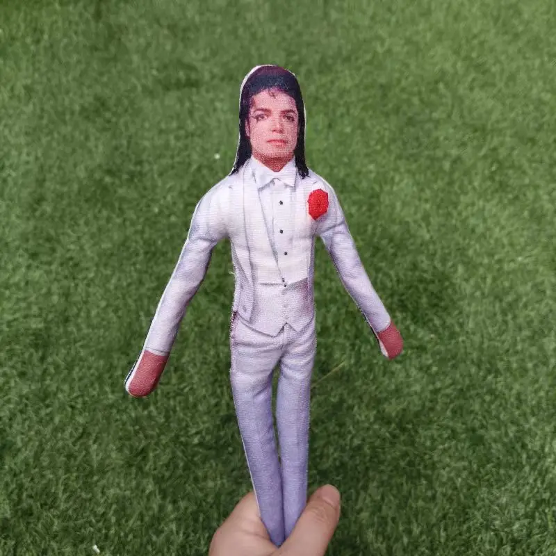 Poupée en peluche articulée Michael Jackson avec armature en fil de fer intégrée, figurine abstraite de rat Jerky, jouet de soutien pour les fans, décoration, cadeau