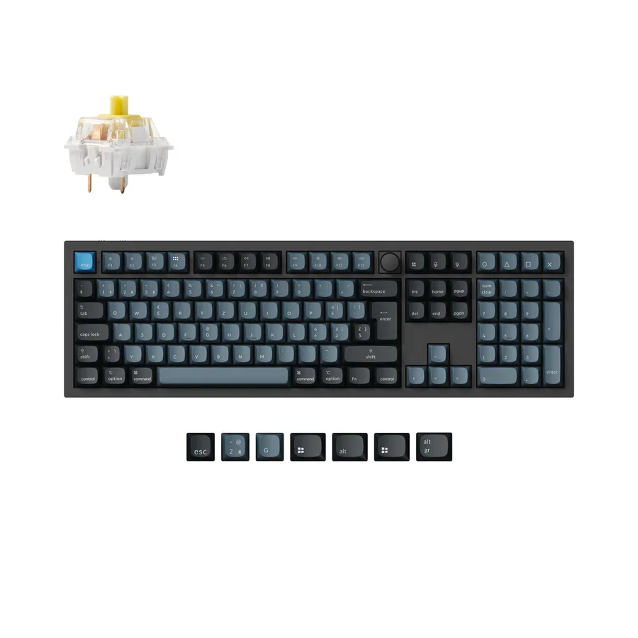 Keychron Q6 Pro Knob Swiss-ISO Layout QMK Fully Assembled Wireless Custom Mechanical Keyboard 100% Full-Size