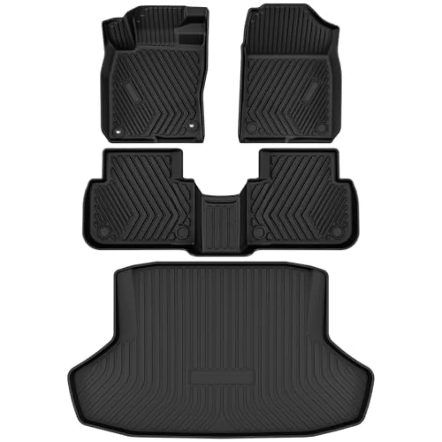 Floor Mats and Cargo Liner Fit for Honda Civic Sedan 2022-2026 Non Hatchback All Weather TPE Car Mats Guard Odorless Anti-Slip