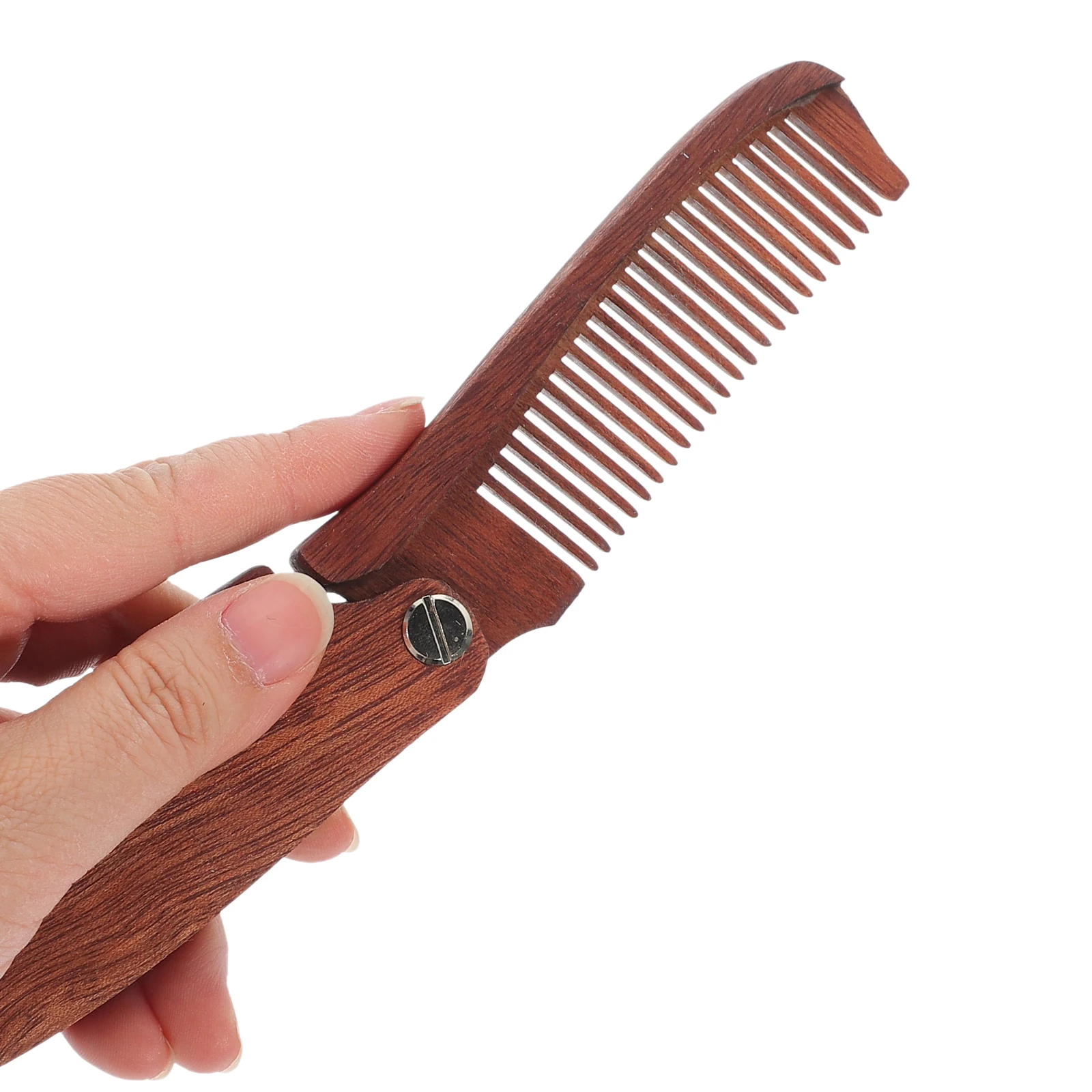 

Portable Foldable Wooden Comb Anti-Static Massage Hair Styling Tool for Men Women Outdoor Use Brown Wooden Comb