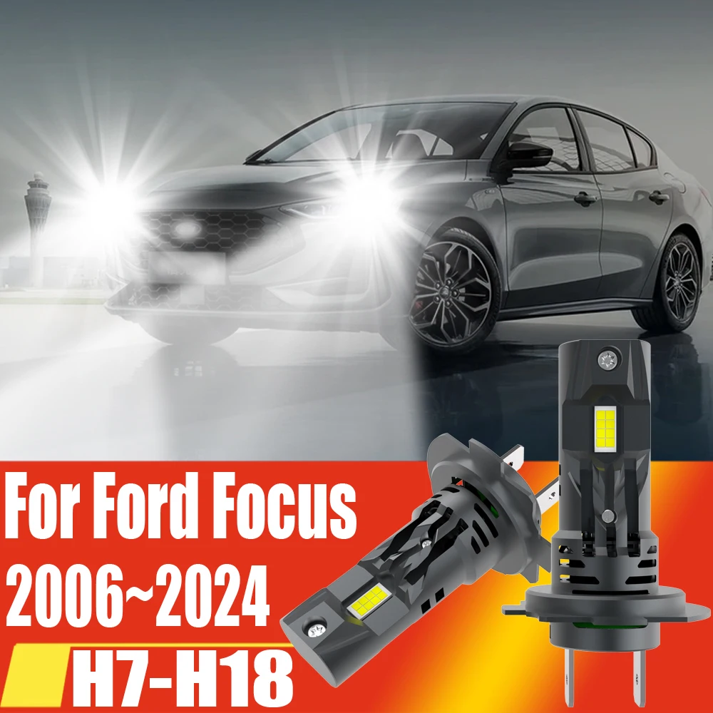 

2pcs H7 Led Headlight Canbus High Power Car Bulb 6000K White Auto Fog Lights Moto Turbo Diode Lamp 12v For Ford Focus 2006~2024