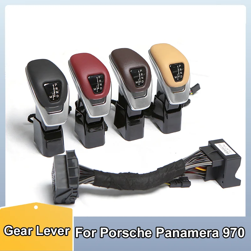 For Porsche Panamera 970 10-16 Car Aircraft Gear Handle Automatic Gearbox Gear Shift Knob Lever Cover Interior Modification