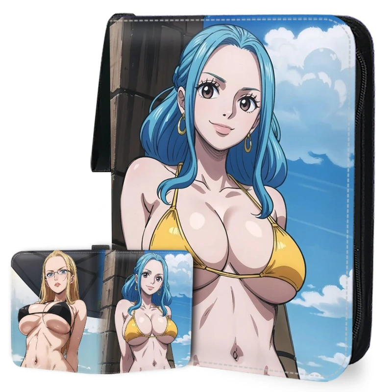 Anime 900pcs Card Album Book One Piece Nami Ulti Hancock Figure Collection Card Zipper Game Cards Binder Holder Kids Toy Gift