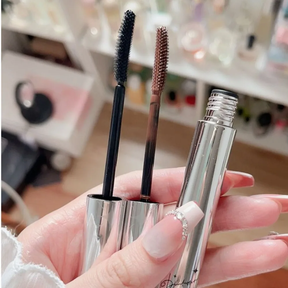 Mascara colorato colorato Piccolo tubo d'argento Mascara impermeabile con lunghezza del volume Mascara liquido per ciglia ricci ad effetto esteso