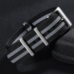 New Ribbed Belt 18mm 20mm 22mm Nylon Watch Band Universal Wristband Fabric Bracelet for Rolex for Seiko Watch Strap Accessories