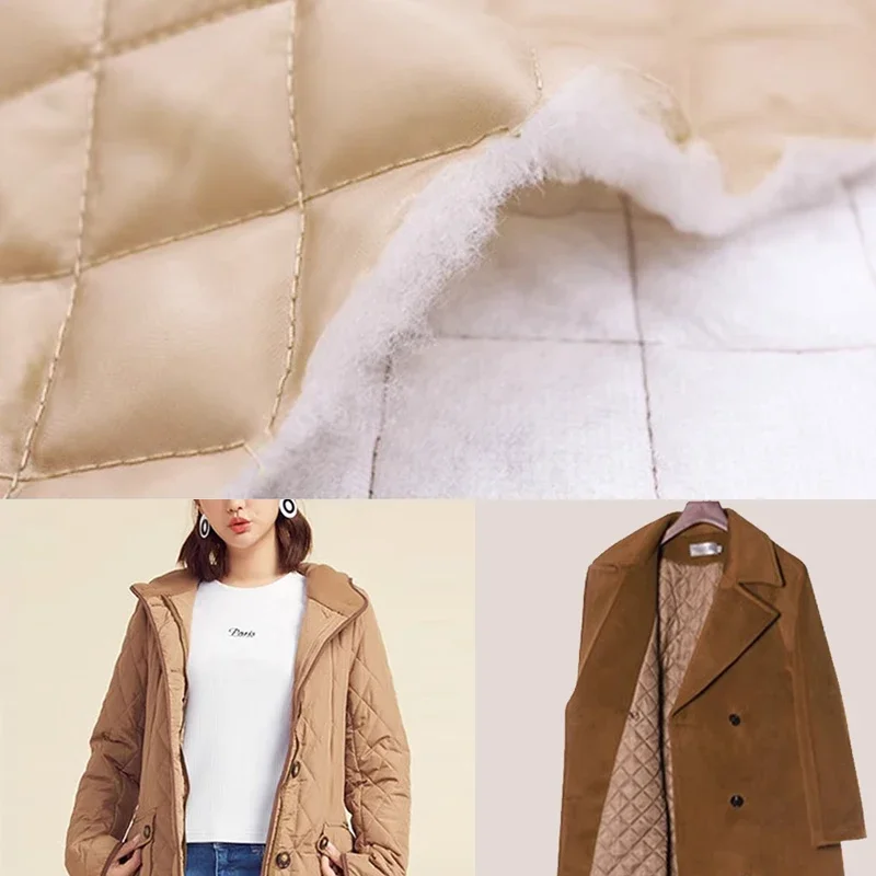 0.5/1m Thick Quilted Cotton Fabric For Bedding Coat Cotton Clothing Lining Composite Compression Lining DIY Fabric TJ20866