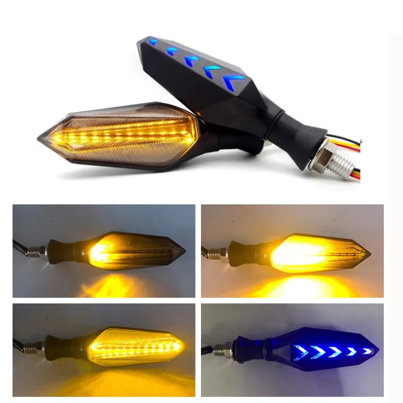 General purpose Signal Lamp Running Light Motorcycle Turn Signal Light 17LED Double Color 3w Flow Type Sequential Indicators