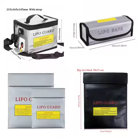 Lithium Battery Explosion-proof Fireproof Bag High Quality RC LiPo Battery Multi-functional Storage Safety Bag 18x23cm 30x23cm