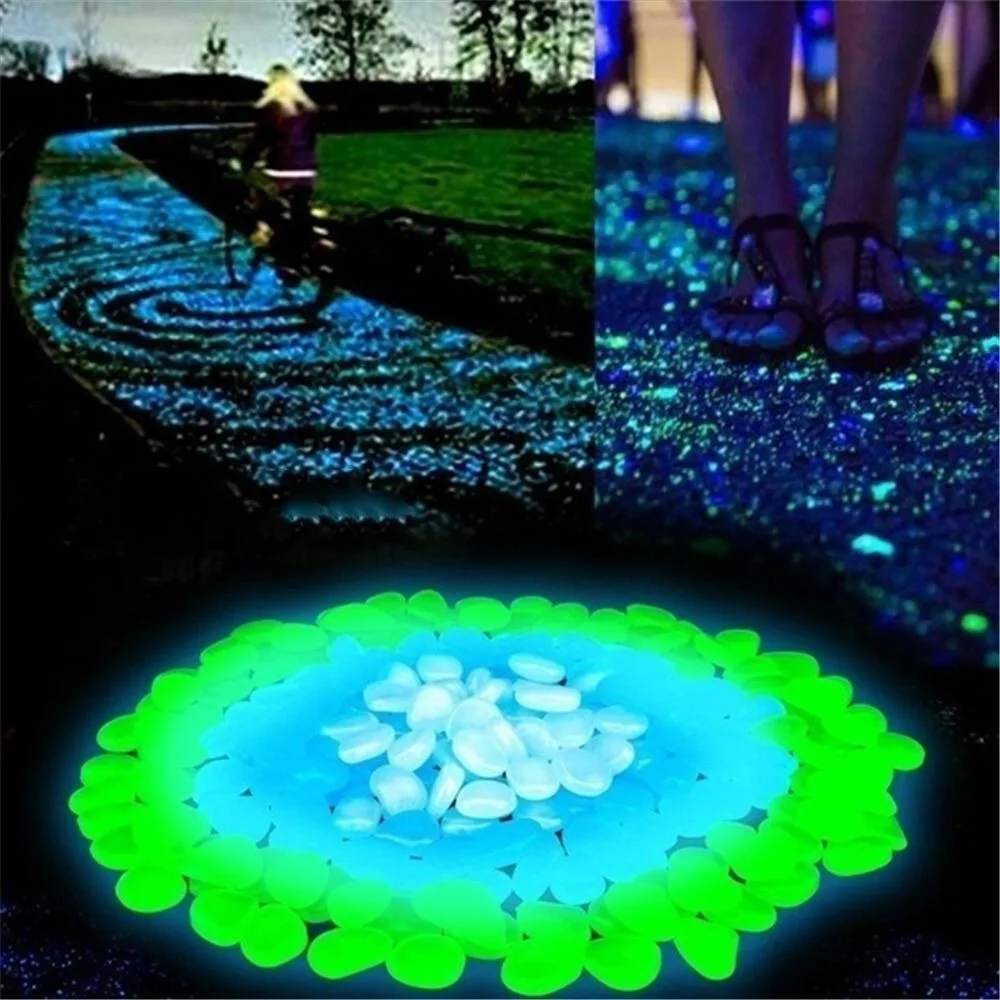 10pcs Decoration 4.5cm Luminous Pebbles Garden Decoration DIY Garden Luminous Stone Gravel Big Big Stone Courtyard