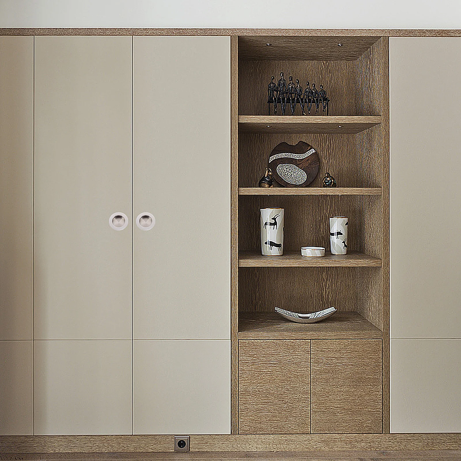 

5Pcs Stainless Steel Flush Door Handles Invisible Embedded Pull Handle Furniture Wardrobe Cabinet Accessories Flush Door Handles