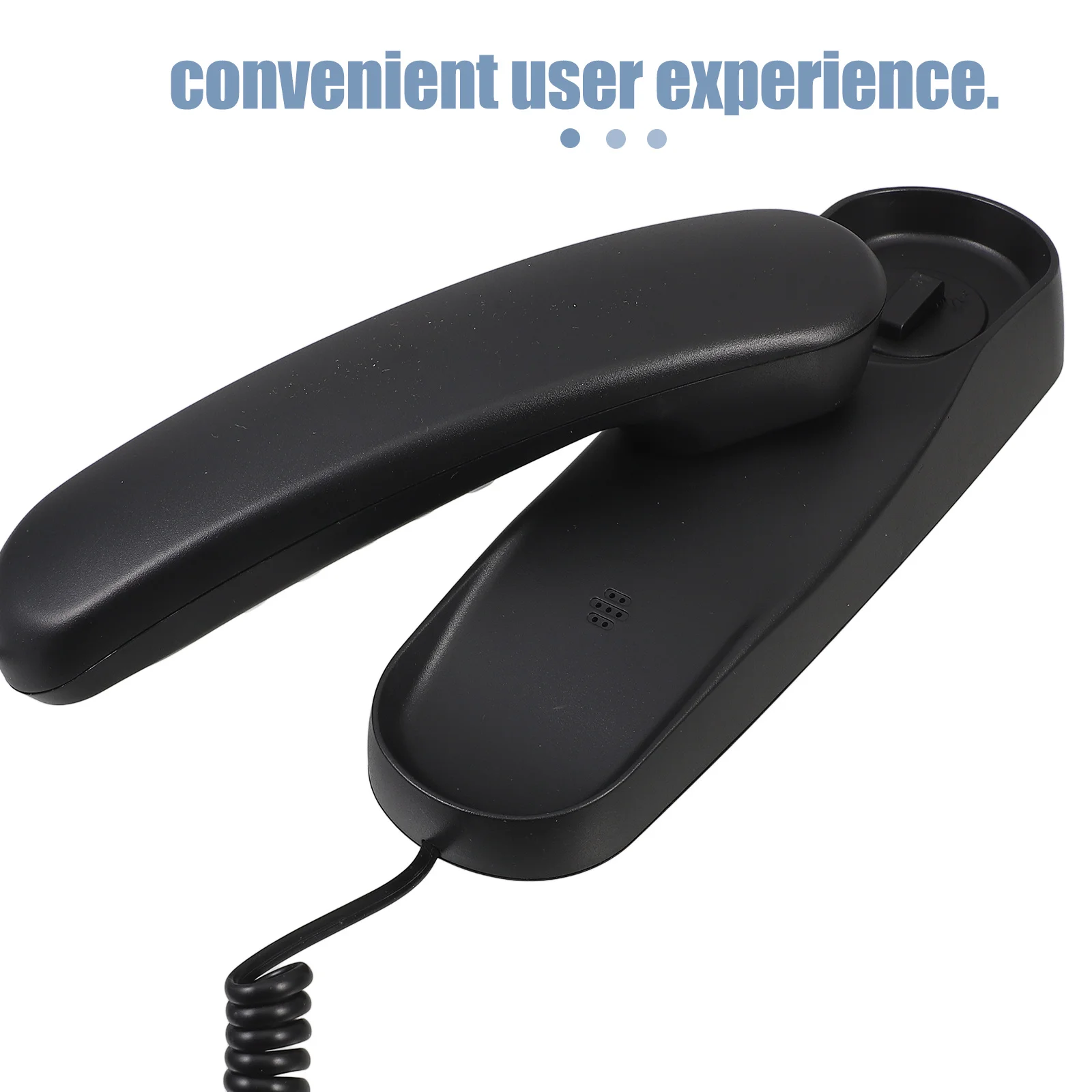 Black Corded Wall Telephone for Home Hotel Office Desk Mountable Wall Phone Wall-Mounted Telephone Portable Mini Phone