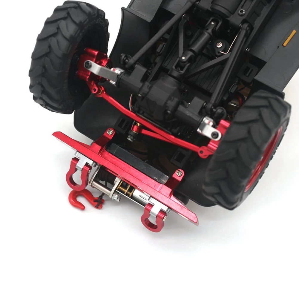 Voor Fms Fcx24 Metalen Voorbumper Met Trekhaak 1/24 Rc Auto Upgrades Onderdelen Accessoires, Zwart