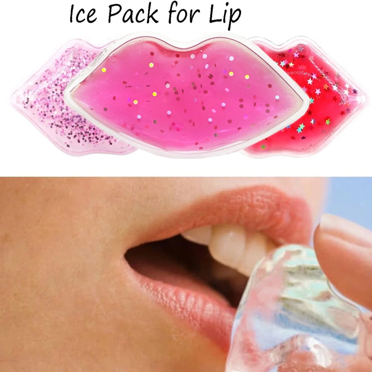 6 Packs Lip Gel Ice Packs Flexible Reusable Cooling Pad Cold Compress for Cosmetic Injuries Pain Relief Cold Use for Lip Surgery - Image 5