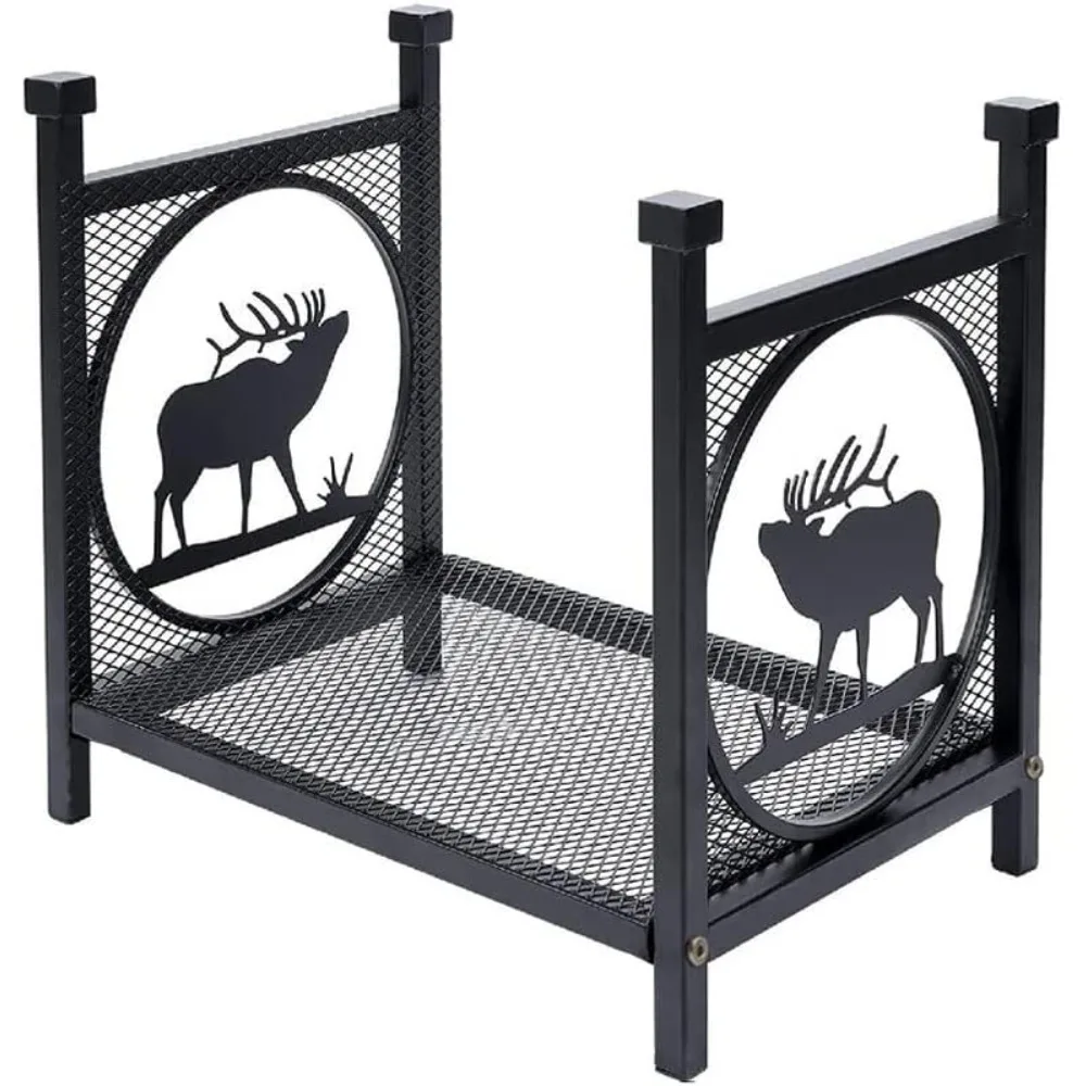 Firewood Storage Rack Simple Iron Black Flooring Living Room Outdoor Firewood Rack Home Disassembled Wood Firewood Shelf