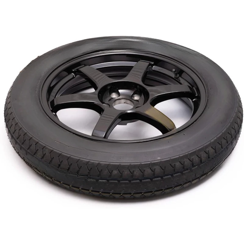 Complete Spare Wheel and Tire Kit - Includes 18x4 Black Rim, 155/85R18 Spare Tire (28.5