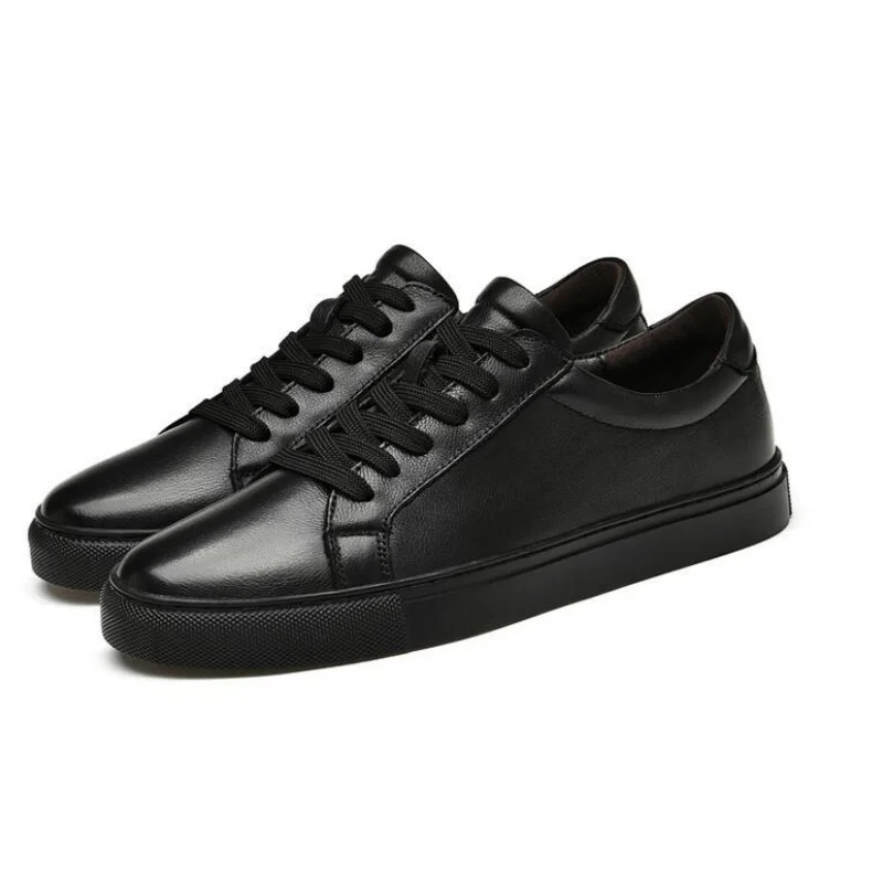 

2025 Мужская обувь для скейтбординга, кроссовки из натуральной кожи, повседневная обувь, модная трендовая обувь на плоской подошве высокого качества, большие размеры 46 47