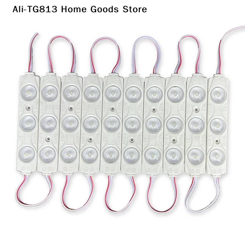 

[TG813]20pcs DC12V SMD 3 LED Module Injection Waterproof IP67 Decorative 2835 Hard Strip Bar Light Lamp White Red Green Blue