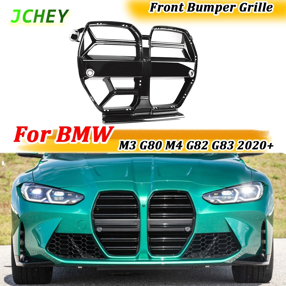 

Front Bumper Grill Mesh Grille Frame Cover for BMW M3 G80 M4 G82 G83 2020+ Front Grill Car Accessories ABS Gloss Black Body Kits