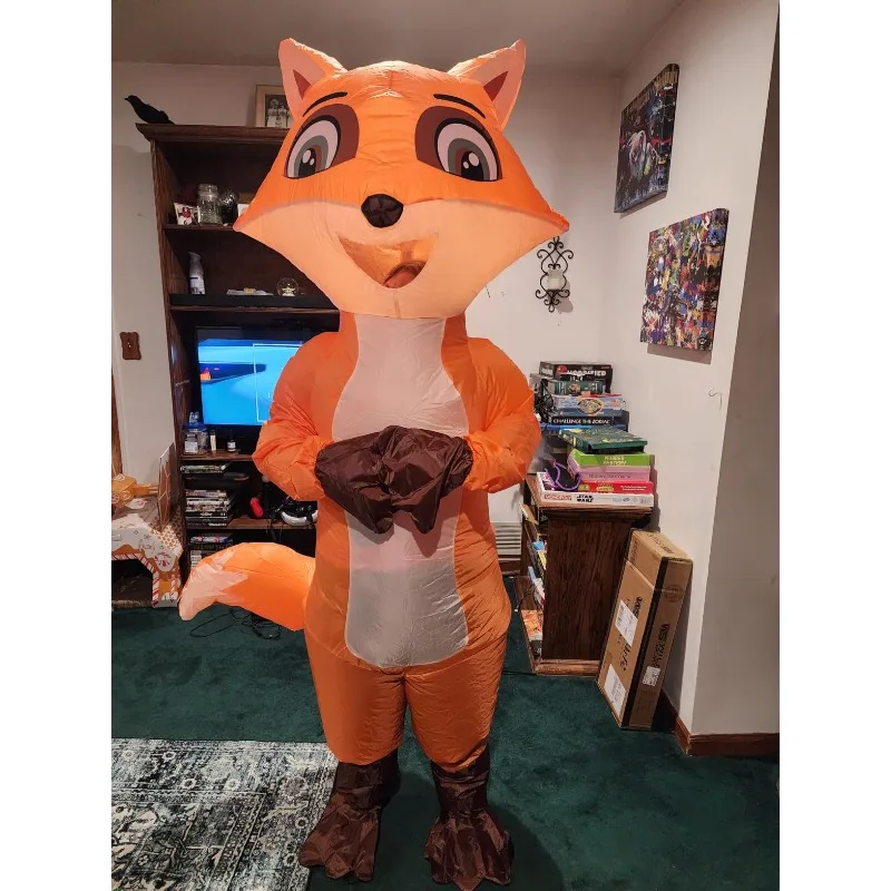 Fox inflatable costume suit Halloween fox dress up animal theme party suitable for adult men and women fun cosplay party